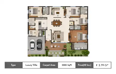 Luxury Villa Land 2002 SqFt